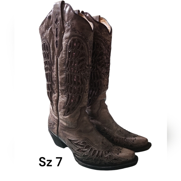 Corral Wing Cowboy Boots Sz 7